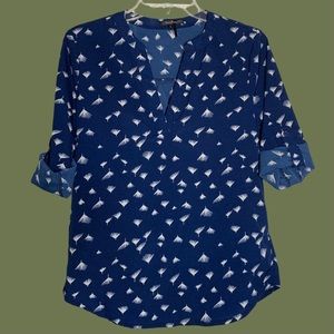 Roly Poly Navy Blue Sheer Blouse
